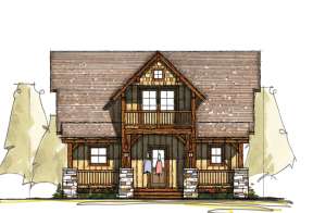 Cottage Plan: 1,112 Square Feet, 2 Bedrooms, 2 Bathrooms - 8504-00022