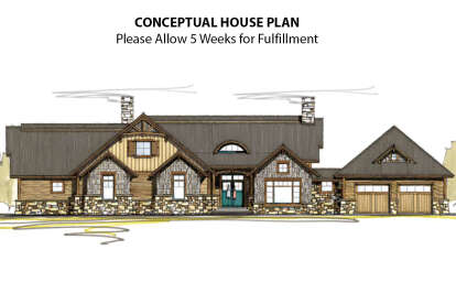 Vacation House Plan #8504-00063 Elevation Photo