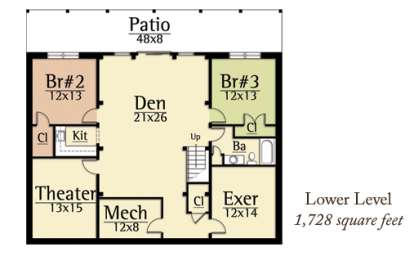 Lower Level for House Plan #8504-00089