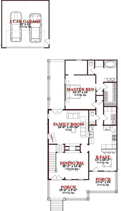 Floorplan 1 for House Plan #1070-00205