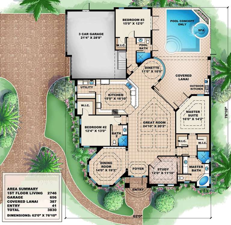 House Plan House Plan #15839 Drawing 1