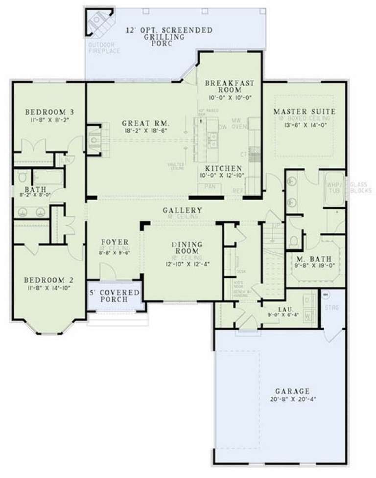 European Plan: 2,147 Square Feet, 3 Bedrooms, 2 Bathrooms - 110-00978