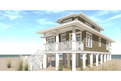 Vacation House Plan #028-00101 Elevation Photo