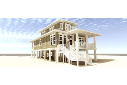 Vacation House Plan #028-00101 Elevation Photo