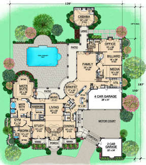 European Plan: 15,079 Square Feet, 7 Bedrooms, 9 Bathrooms - 5445-00080