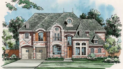 Luxury House Plan #5445-00150 Elevation Photo