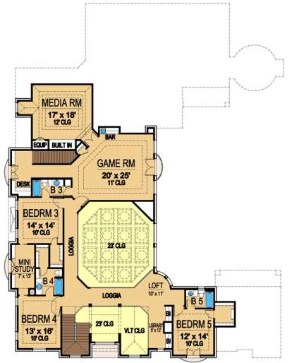 Floorplan 2 for House Plan #5445-00182