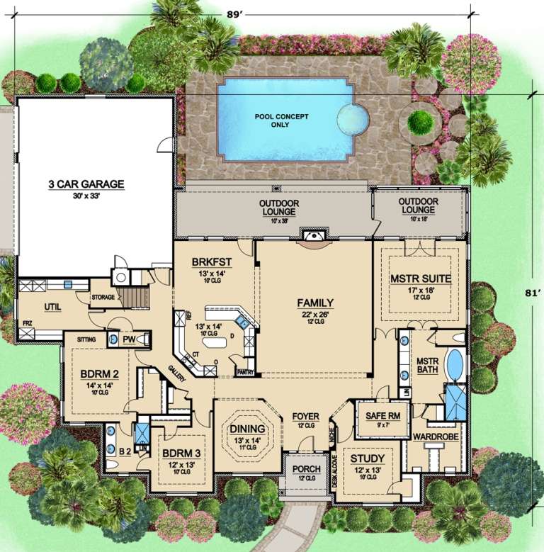 House Plan House Plan #16638 Drawing 1