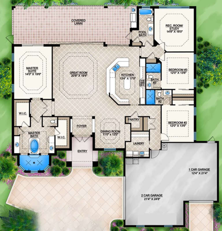 House Plan House Plan #16935 Drawing 1