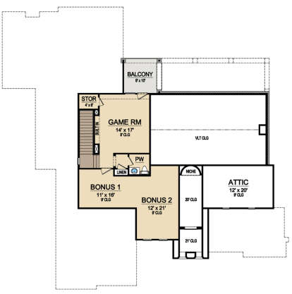 Floorplan 2 for House Plan #5445-00232