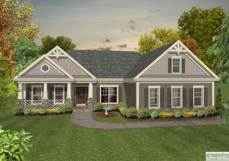 Craftsman Plan: 1,800 Square Feet, 3 Bedrooms, 2 Bathrooms - 036-00207