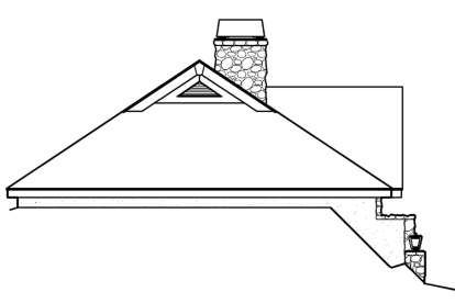 Architectural Standing Seam Detail plan and elevation layout file