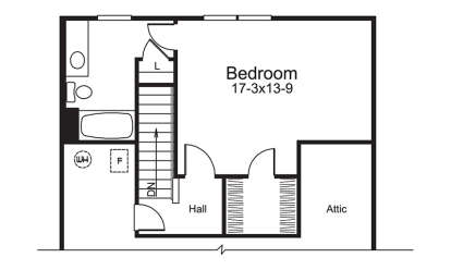 Upper Floor Plan for House Plan #5633-00241