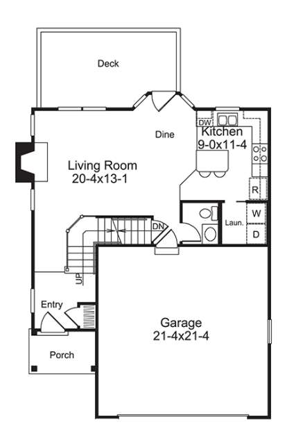 Main Floor Plan for House Plan #5633-00247