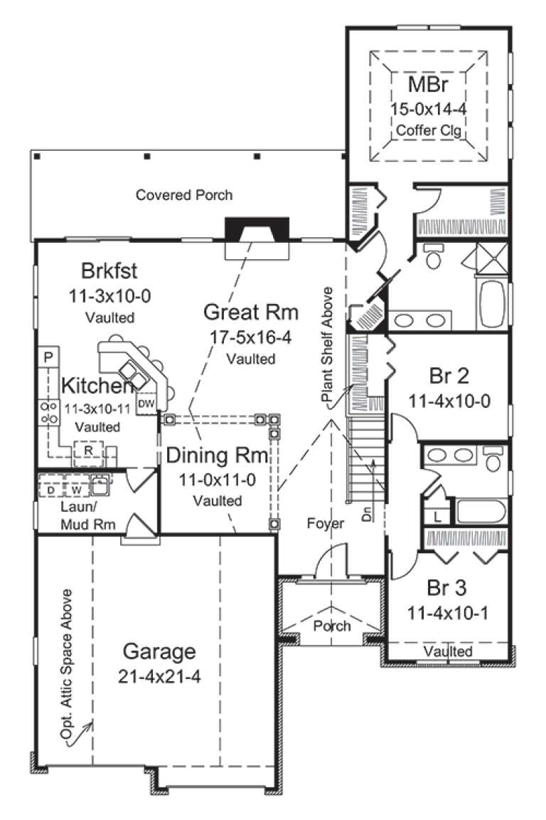 Craftsman Plan: 1,759 Square Feet, 3 Bedrooms, 2 Bathrooms - 5633-00276