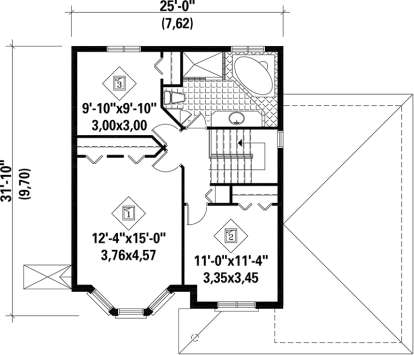 Upper Floor Plan for House Plan #6146-00095