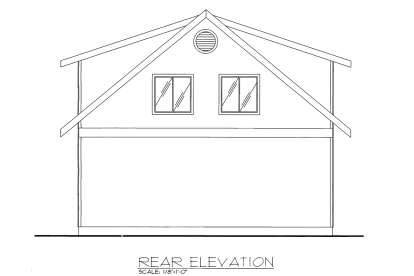 Cabin House Plan #039-00398 Elevation Photo