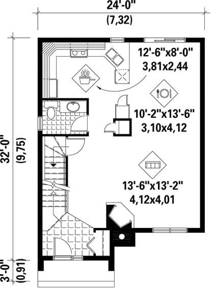 Main Floor Plan for House Plan #6146-00147