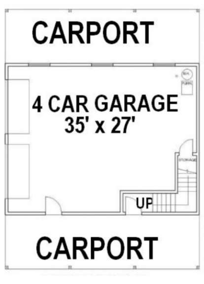 Garage Floor for House Plan #039-00406