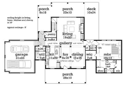 Floorplan 1 for House Plan #048-00251