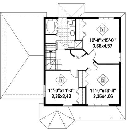 Upper for House Plan #6146-00246
