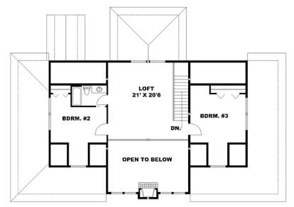 Upper for House Plan #039-00677