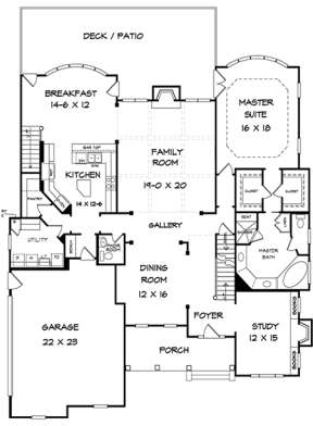 Traditional Plan: 3,946 Square Feet, 4 Bedrooms, 3.5 Bathrooms - 7922-00123