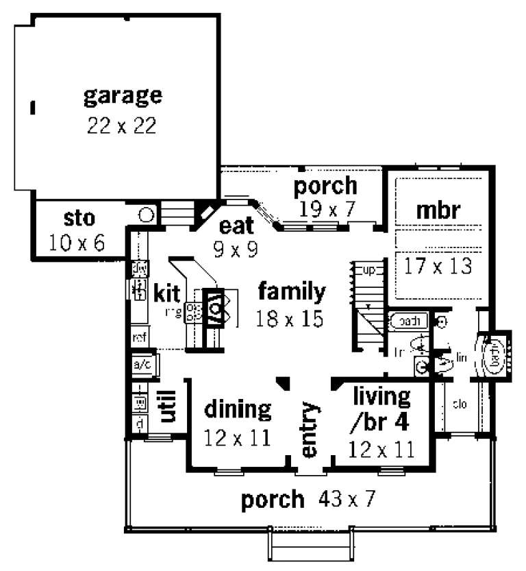 House Plan House Plan #1828 Drawing 1