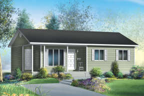 Ranch Plan: 941 Square Feet, 3 Bedrooms, 1 Bathroom - 6146-00320