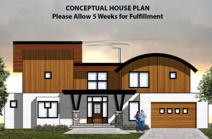Modern House Plan #8504-00118 Elevation Photo
