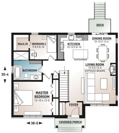 Main Floor for House Plan #034-01133