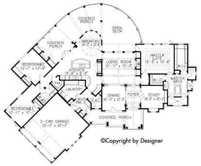 Floorplan 1 for House Plan #699-00083