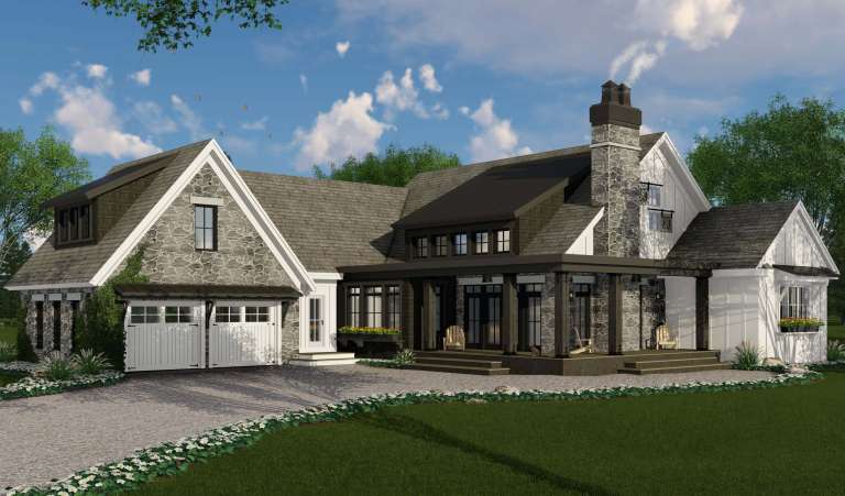 Modern Farmhouse Plan: 2,483 Square Feet, 3 Bedrooms, 2.5 Bathrooms ...