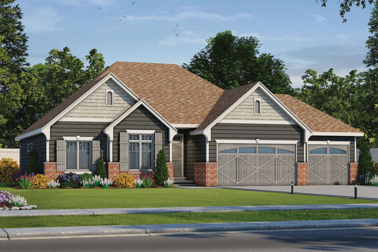 Traditional Plan: 1,635 Square Feet, 3 Bedrooms, 2.5 Bathrooms - 402-01540