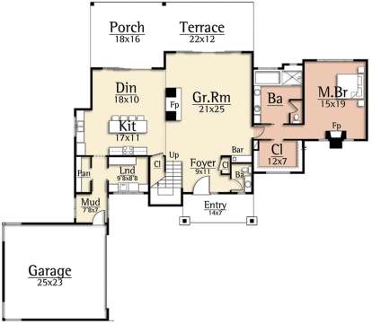 Main Floor  for House Plan #8504-00144