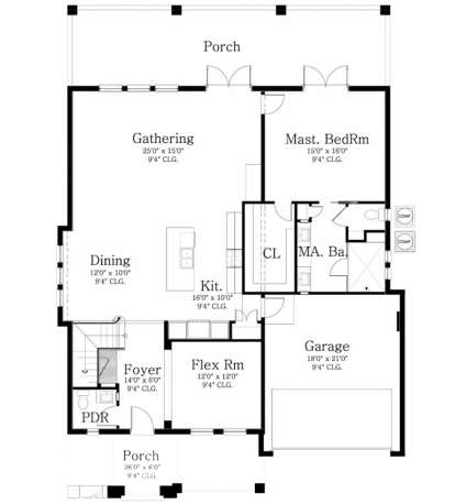 Main Floor  for House Plan #3978-00041