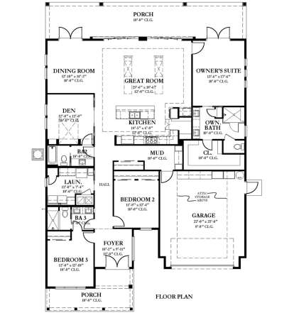 Main Floor  for House Plan #3978-00052