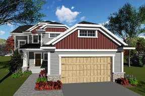 Craftsman Plan: 1,460 Square Feet, 3 Bedrooms, 2.5 Bathrooms - 402-01484