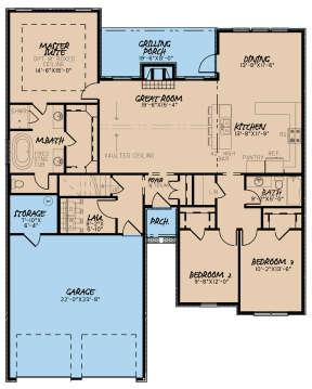 Traditional Plan: 1,757 Square Feet, 3-4 Bedrooms, 3 Bathrooms - 8318-00090