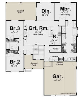 Modern Farmhouse Plan: 1,797 Square Feet, 3 Bedrooms, 2 Bathrooms - 963 ...