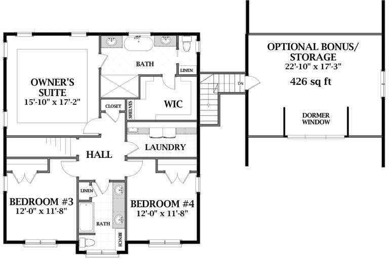 Modern Farmhouse Plan: 2,737 Square Feet, 4 Bedrooms, 3 Bathrooms ...