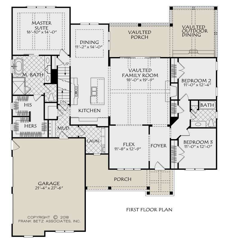 Country Plan: 2,187 Square Feet, 3 Bedrooms, 2 Bathrooms - 8594-00001