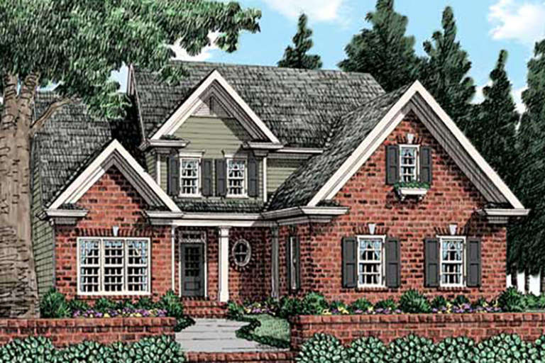 Traditional Plan: 1,922 Square Feet, 3 Bedrooms, 2.5 Bathrooms - 8594-00047