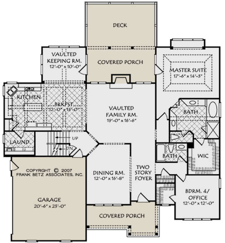 Traditional Plan: 2,810 Square Feet, 4 Bedrooms, 4 Bathrooms - 8594-00078