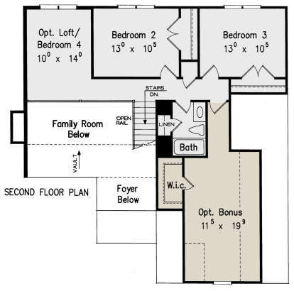 Second Floor for House Plan #8594-00122
