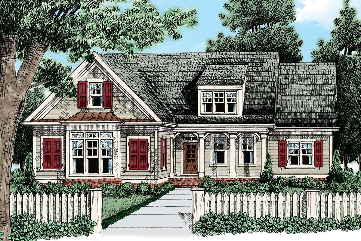 Country Plan: 1,760 Square Feet, 3 Bedrooms, 2 Bathrooms - 8594-00173