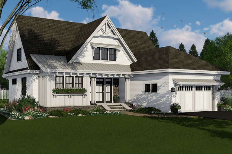 Modern Farmhouse Plan: 2,584 Square Feet, 4 Bedrooms, 3.5 Bathrooms ...