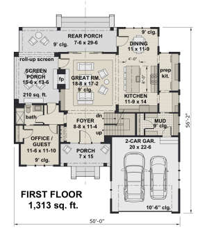 Modern Farmhouse Plan: 2,652 Square Feet, 4 Bedrooms, 3 Bathrooms - 098 ...