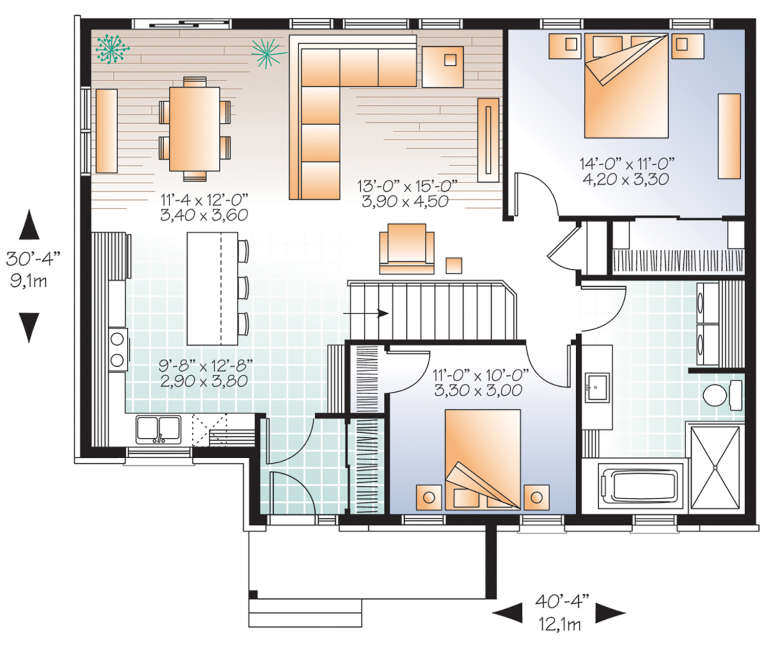 House Plan House Plan #21150 Drawing 1