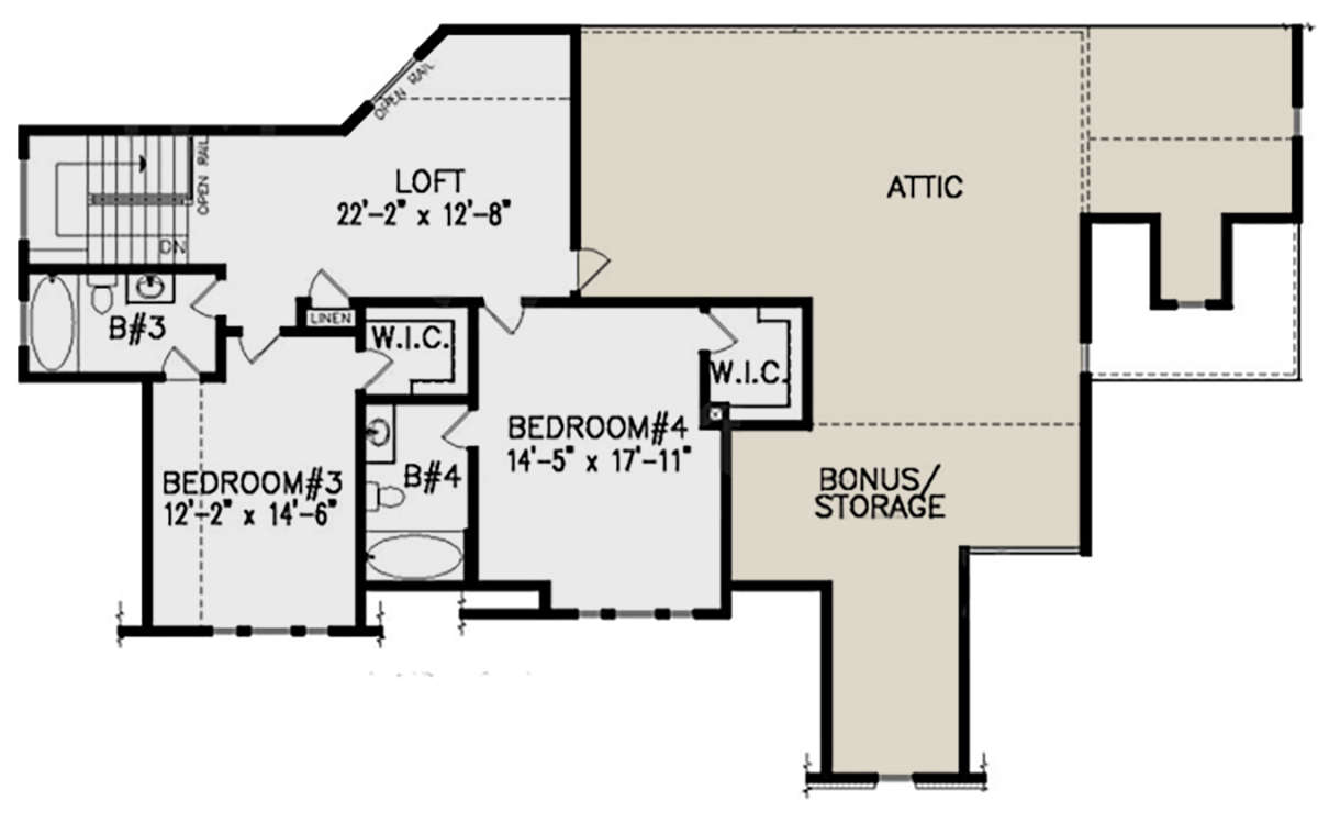 Craftsman Plan: 3,959 Square Feet, 4 Bedrooms, 4.5 Bathrooms - 2559-00556